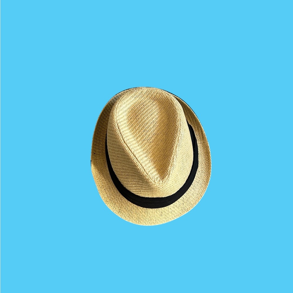 Stylish Tan Fedora Hat with Black Band